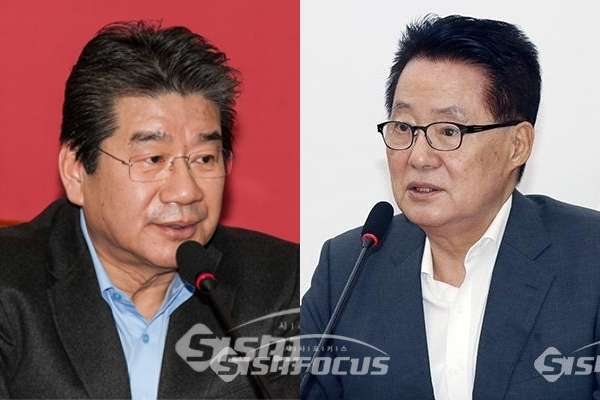 강석호 한국당 의원(좌)과 박지원 평화당 의원(우)의 모습. ⓒ시사포커스DB