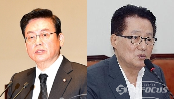 정우택 자유한국당 의원(좌)과 박지원 민주평화당 의원(우)의 모습. ⓒ시사포커스DB