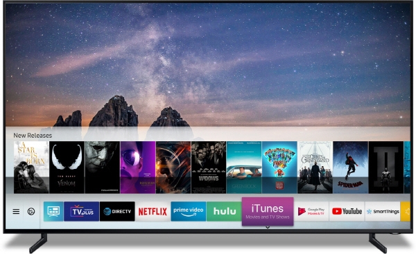 삼성전자가 6일(현지 시간) 애플과 협력해 업계 최초로 스마트 TV에 아이튠즈 무비 & TV쇼(이하 아이튠즈)와 에어플레이2(AirPlay 2)를 동시 탑재한다.ⓒ삼성전자