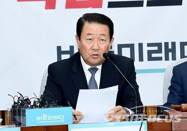 박주선 바른미래당 의원은 민주평화당과의 통합을 주장하고 있다. ⓒ시사포커스DB