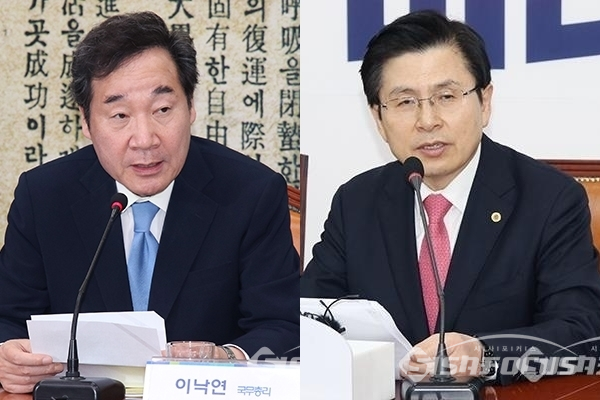이낙연 국무총리(좌)와 황교안 자유한국당 대표(우)의 모습. ⓒ시사포커스DB