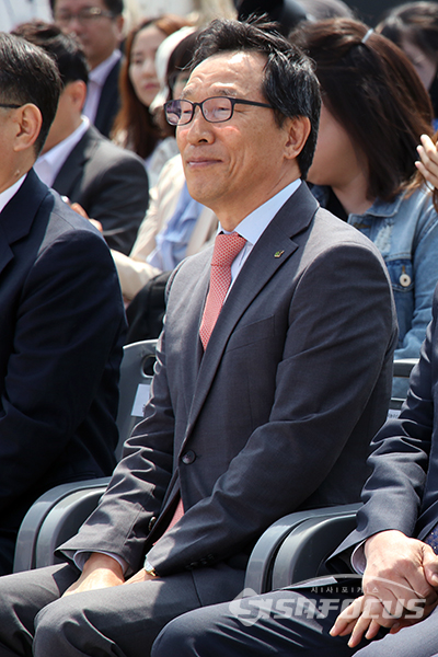 푸드페스타 2019 선포식에 참석한 이병호 한국농수산식품유통공사 사장 [사진 / 오훈 기자]