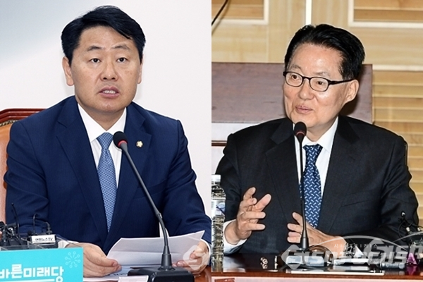 김관영 바른미래당 원내대표(좌)와 박지원 민주평화당 의원(우)의 모습. ⓒ시사포커스DB