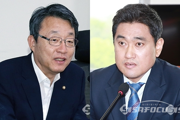 구 국민의당계 김성식 의원(좌)과 구 바른정당계 오신환 의원(우)이 오는 15일 선출될 차기 바른미래당 원내대표직에 도전하겠다는 의사를 밝혔다. ⓒ시사포커스DB
