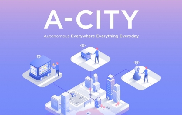 네이버랩스의 기술들로 도전하고 있는 미래 도시상 A-CITY. ⓒ네이버