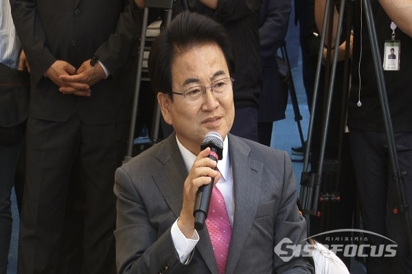민주평화당 정동영 대표가 초월회 모임에서 발언을 하고 있다. 사진 / 박상민 기자