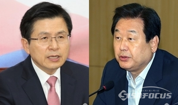 황교안 자유한국당 대표(좌)와 6선 중진인 김무성 의원. ⓒ포토포커스DB