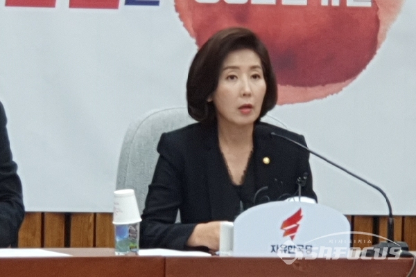나경원 원내대표가 발언하고 있다. 사진 / 박상민 기자