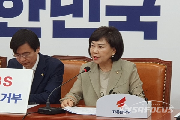 김순례 최고위원이 발어하고 있다. 사진 / 박상민 기자