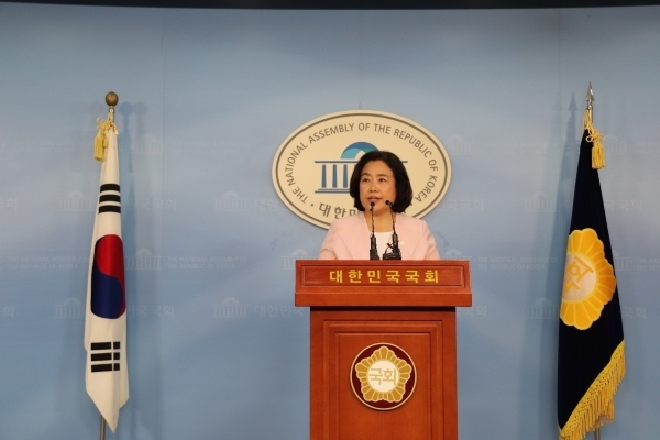 박순자 자유한국당 의원이 국회 정론관에서 발언하고 있다. ⓒ박순자 의원실