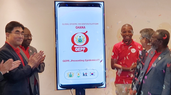 KT의 글로벌 감염병 확산방지 플랫폼(GEPP, Global Epidemic Prevention Platform)’이 서아프리카 주요 허브국가인 가나에서 해외 최초 서비스를 시작한다. (사진 / KT)