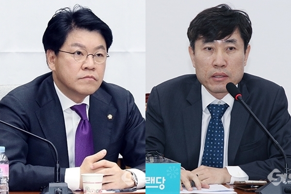 장제원 자유한국당 의원(좌)과 하태경 바른미래당 의원(우)가 발언하고 있다. ⓒ포토포커스DB