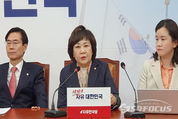 김순례 최고위원이 발언하고 있다. 사진 / 박상민 기자