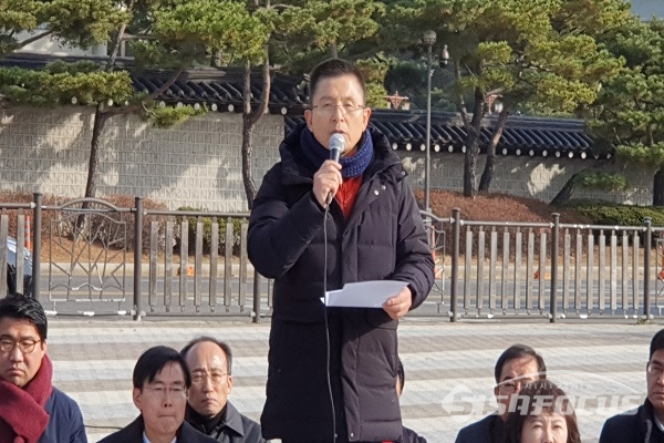 황교안 대표가 발언하고 있다. 사진 / 박상민 기자