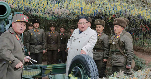 북한 노동신문은 김정은 국무위원장이 서부전선에 위치한 창린도방어대를 시찰했다고 25일 보도했다 / ⓒ뉴시스-노동신문