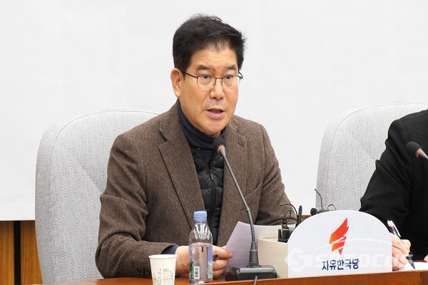 김성태 의원이 발언하고 있다. 사진 / 박상민 기자
