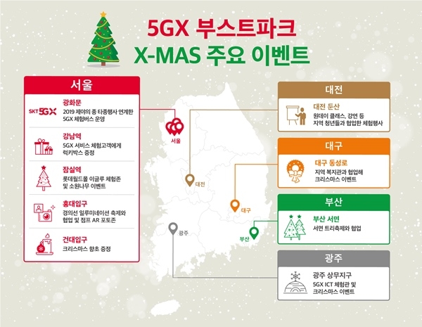 5GX?부스트파크 크리스마스 주요 이벤트. ⓒSK텔레콤