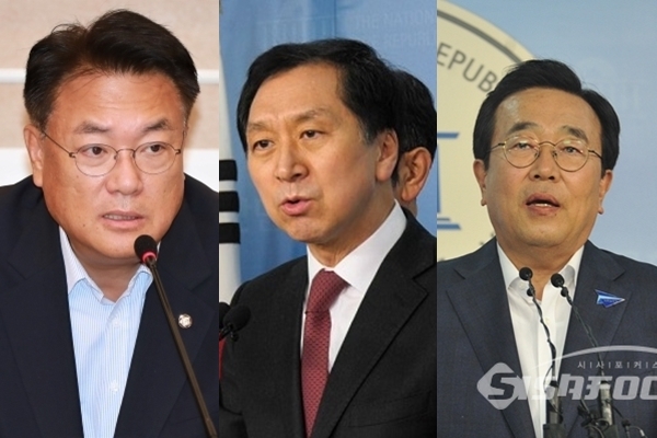 미래통합당 원내대표 후보군으로 이름이 오르내리고 있는 정진석 의원과 김기현, 서병수 당선인. ⓒ포토포커스DB