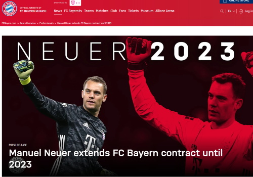 마누엘 노이어, 바이에른 뮌헨과 오는 2023년까지 계약 연장/ 사진: ⓒ바이에른 뮌헨