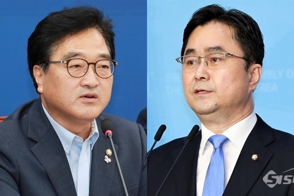 더불어민주당 우원식 의원(좌)과 김종민 의원(우). 사진 / 오훈 기자