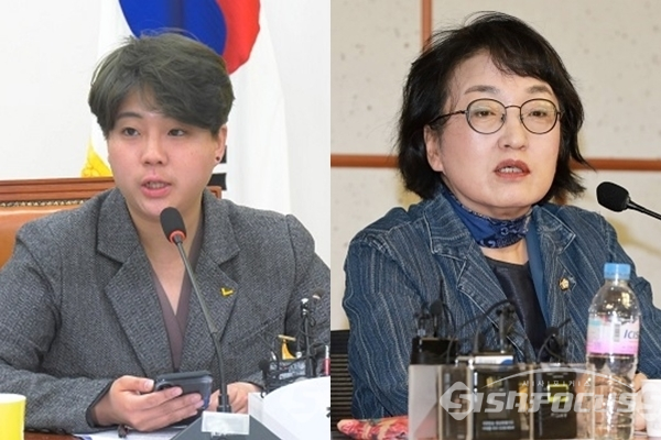 조혜민 정의당 대변인(좌)과 김진애 열린민주당 의원(우) 사진 / 박상민, 오훈 기자.