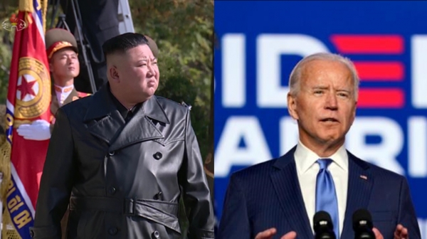 김정은 북한 국무위원장(좌)과 조 바이든 차기 미국 대통령(우) 사진 / ⓒ뉴시스