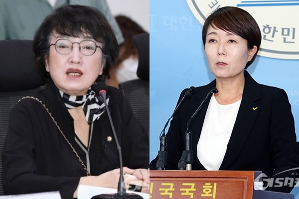 김진애 열린민주당 의원(좌)과 정호진 정의당 대변인(우). 사진 / 시사포커스DB