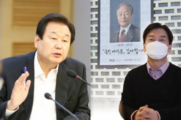 김무성 전 의원(좌)과 안철수 국민의당 대표(우). 사진 / 시사포커스DB, ⓒ안철수 페이스북