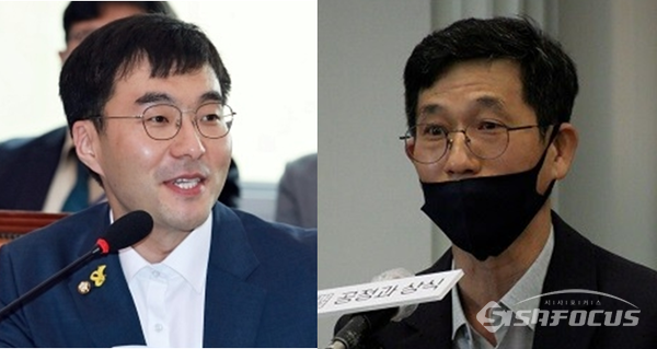 김남국 더불어민주당 의원(좌)과 진중권 전 동양대 교수(우). 시사포커스DB