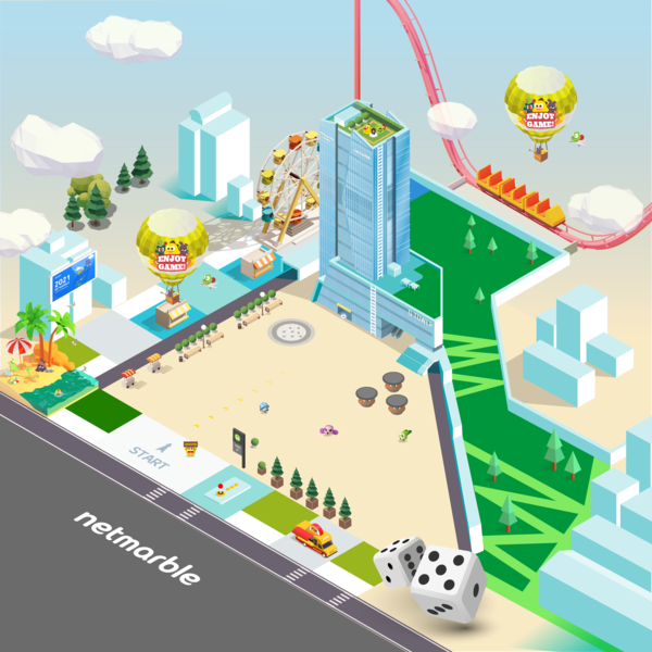 넷마블의 온라인 메타버스 채용 박람회 '넷마블 타운'. ⓒ넷마블