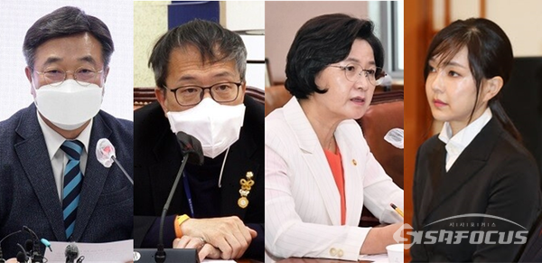(왼쪽부터) 윤호중 더불어민주당 원내대표, 박주민 