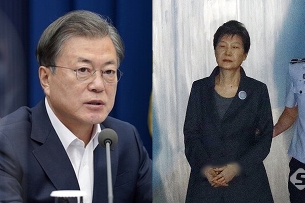(좌측부터) 문재인 대통령(좌)과 박근혜 전 대통령(우). 사진 / 시사포커스DB, ⓒ청와대