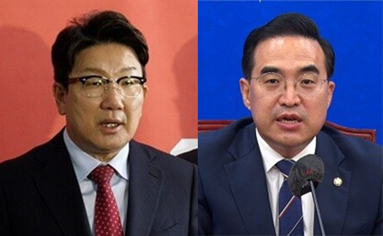 국민의힘 원내대표를 역임했던 권성동 의원(좌)과 박홍근 더불어민주당 원내대표. 시사포커스DB