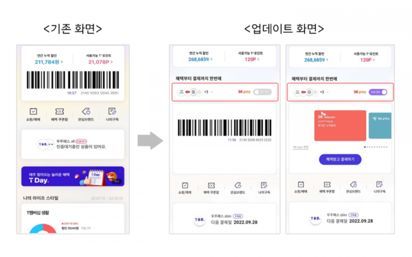 SK텔레콤이 T멤버십에 '결제바코드'를 도입했다. ⓒSK텔레콤