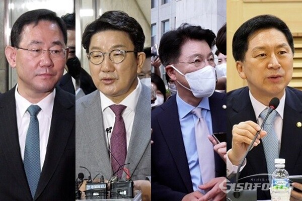 (좌측부터) 국민의힘 주호영, 권성동, 장제원, 김기현 의원. 사진 / 시사포커스DB