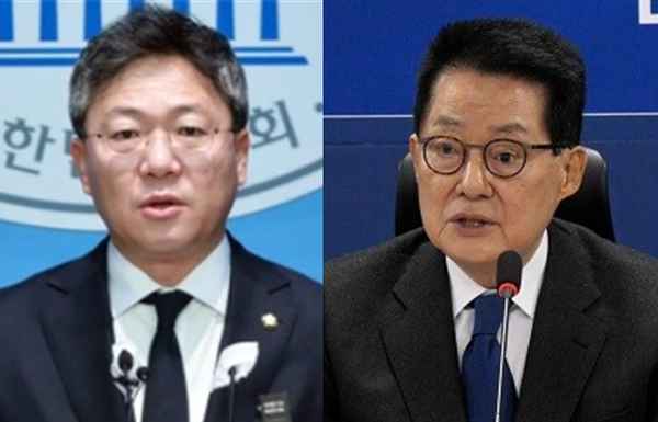 박정하 국민의힘 수석대변인(좌)과 박지원 전 국가정보원장. 시사포커스DB