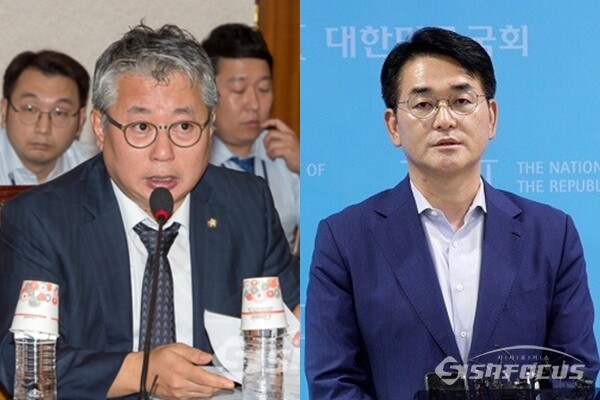 더불어민주당 조응천 의원(좌)과 박용진 의원(우), 사진 / 시사포커스DB
