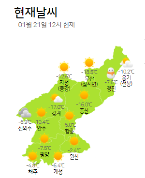 북한의 날씨 예보(사진/기상대 )