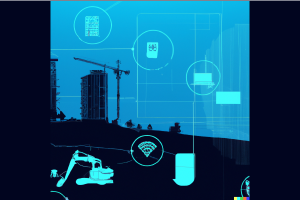 생성형 AI가 그린 스마트건설 기술 적용 건설현장 모습 ⓒOpen AI