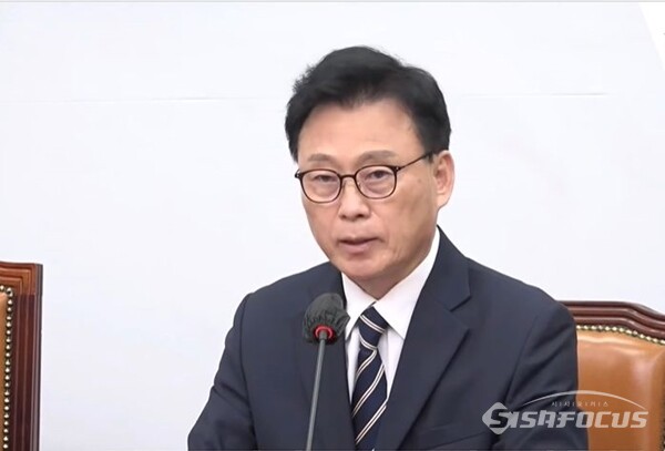 박광온 민주당 원내대표가 3일 국회에서 열린 최고위원회의에서 발언하고 있다. 사진 / 시사포커스DB