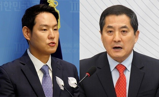 김한규 더불어민주당 원내대변인(좌)과 박대출 국민의힘 정책위의장(우). 시사포커스DB