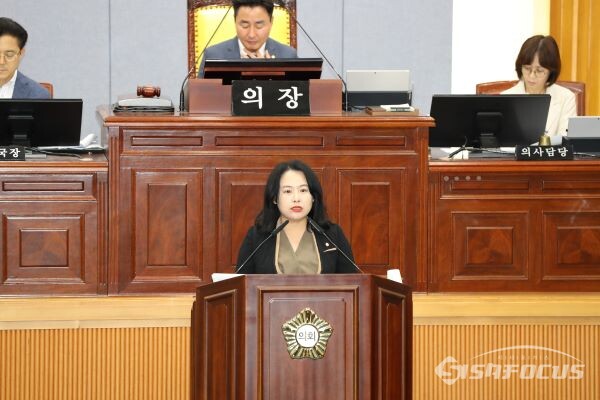 23일 울산남구의회 이혜인 의원이 5분 자유발언을 하는 모습. 사진/이혜인 의원실