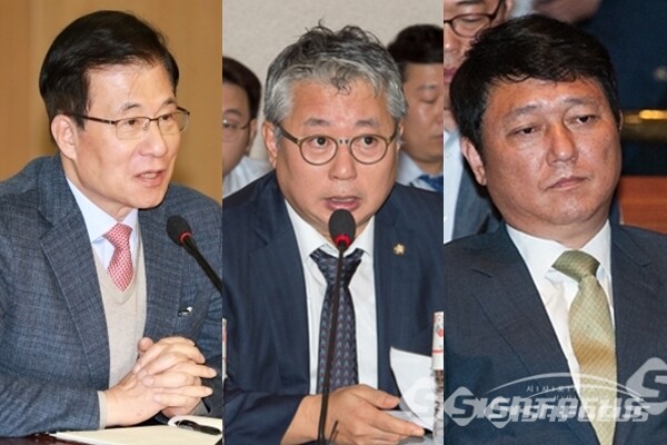 (좌측부터) 신경민 전 민주당 의원, 조응천 민주당 의원, 최재성 전 정무수석. 사진 / 시사포커스DB