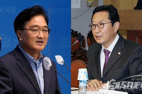 민주당 우원식, 김한정 의원. 사진 / 시사포커스DB