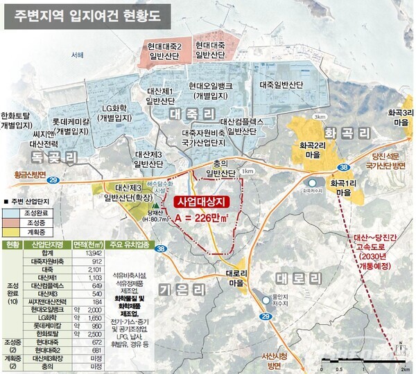 대산 그린컴플랙스 일반산업단지 위치도. (그래픽 / 충남도청)