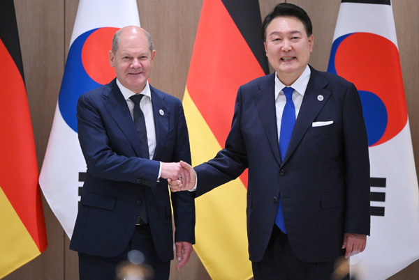 지난 5월 21일 윤석열 대통령과 올라프 숄츠 독일 총리가 한-독일 정상회담을 가졌다 / ⓒ대통령실