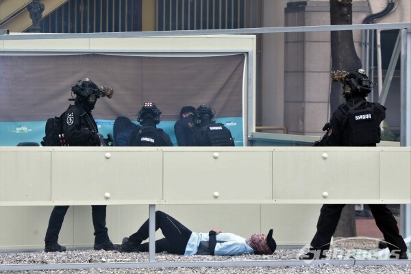 지난해 서울교통공사에서 '2022 을지연습' 대테러훈련이 열릴 당시 모습  [사진 /오훈 기자]