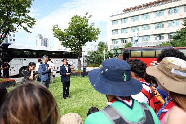 9일 서울 구로구가 새만금 세계 스카우트 잼버리에서 조기 퇴영한 코스타리카 대표단을 동양미래대학교에 머물도록 편의를 제공했다. (구로구청)