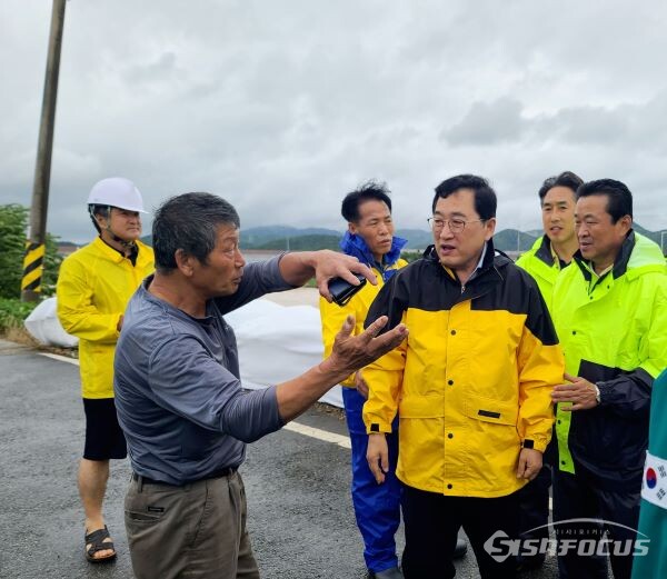 경주시 내남 이조천 현장 방문 모습. 사진/경주시