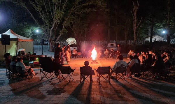 지난 5월 경북교육청이 포항산누리오토캠핑장에서 키즈캠프를 운영하고 있다. 사진/경북교육청